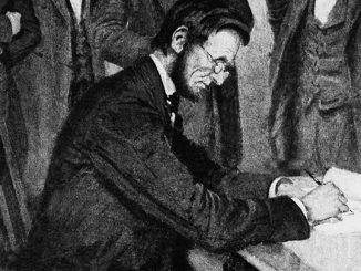 Abraham Lincoln Signs Emancipation Proclamation 1963